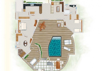 plán Vila 2 ložnice